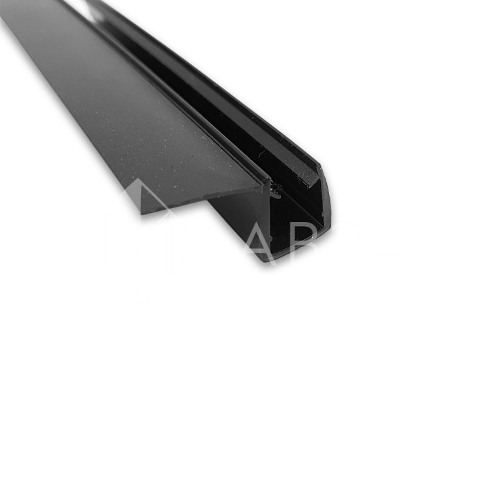 Уплотнитель ПРЕМИУМ С-образный с усом 16 мм черный 2.5 м под стекло 8 мм FDPP-418.8