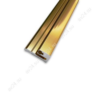 Профиль FDPA-56.22-DEF с дефектом для крепления уплотнителя к стене 8 мм, 2,2 м, алюминий/золото