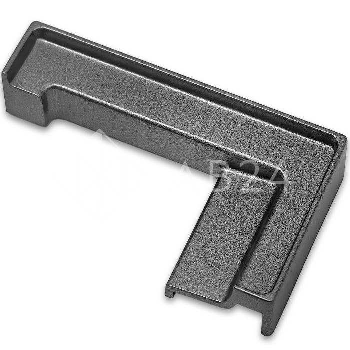 Заглушка угловая FDPA-431R Правая для порога, ПВХ/Оружейная сталь