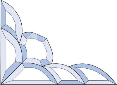 Бевелс AV68 угловой (6 элементов) 262 х 190 мм