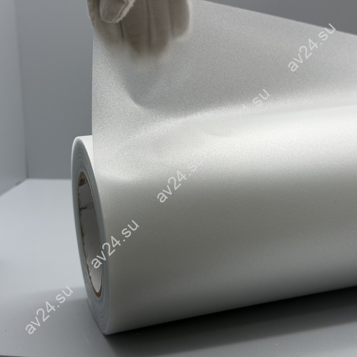 Декоративная пленка 1,52х30 м, белая матовая с глиттером