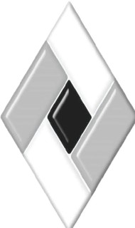 Фьюзинг ромб DFTP 005 серо-белого цвета, 7,6 см х 12,7 см