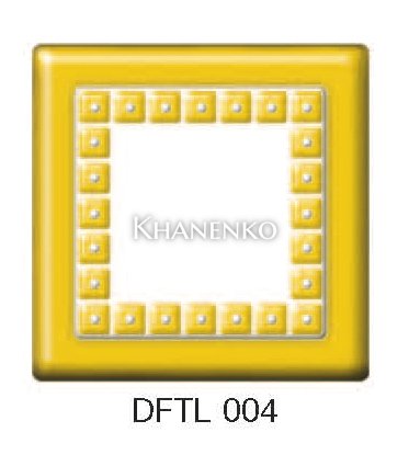 Фьюзинг квадрат DFTL 004 желто-белого цвета, 6 см