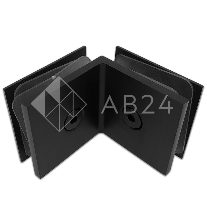 Коннектор для стекла Бета β FDK-24, стекло-стекло 90°, латунь/черный