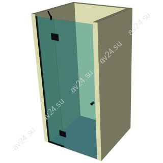 Душевая дверь с добором DK-107P в опорном профиле