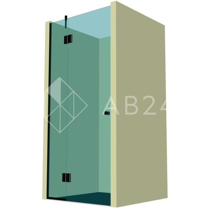 Душевая дверь с добором DK-107P в опорном профиле