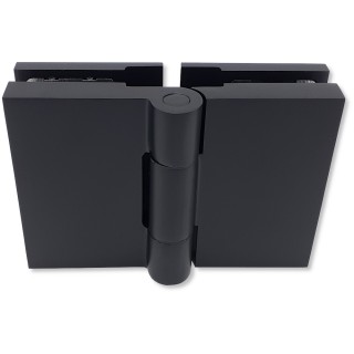 Петля Майя FDP-171 стекло-стекло 180°, латунь/черный