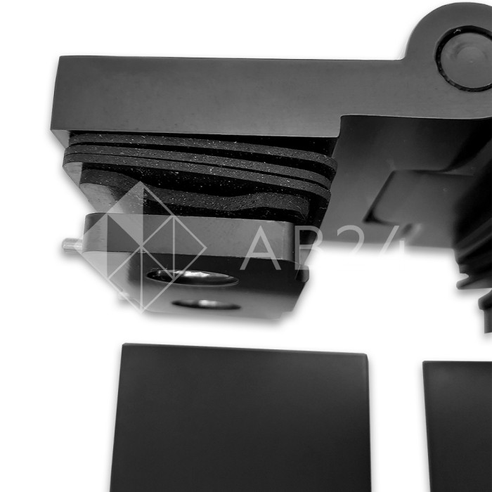 Петля Майя FDP-171 стекло-стекло 180°, латунь/черный