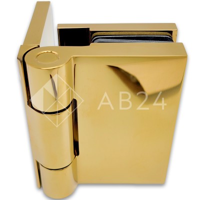 Петля Майя FDP-170 стена-стекло, открывание 90° наружу, латунь/золото