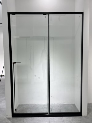 Раздвижная система Нимфа FDS-8 в проем, нержавейка/черный