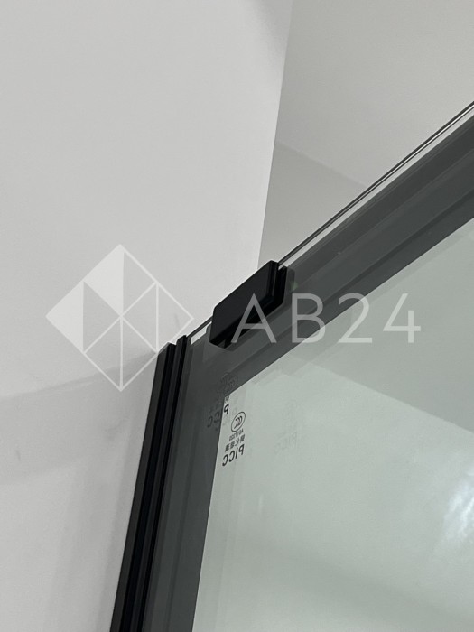 Раздвижная система Нимфа FDS-8 в проем, нержавейка/черный