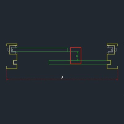 Раздвижная система Нимфа FDS-8 в проем, нержавейка/черный