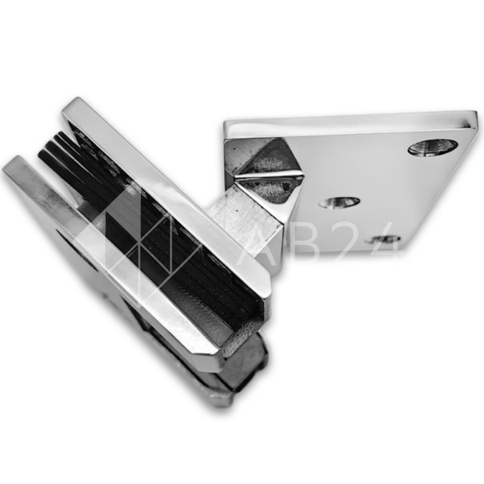 Петля Альфа α FDP-16 стена-стекло 135°, нержавейка/полированный