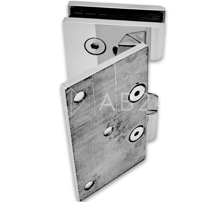 Петля Альфа α FDP-16 стена-стекло 135°, нержавейка/полированный