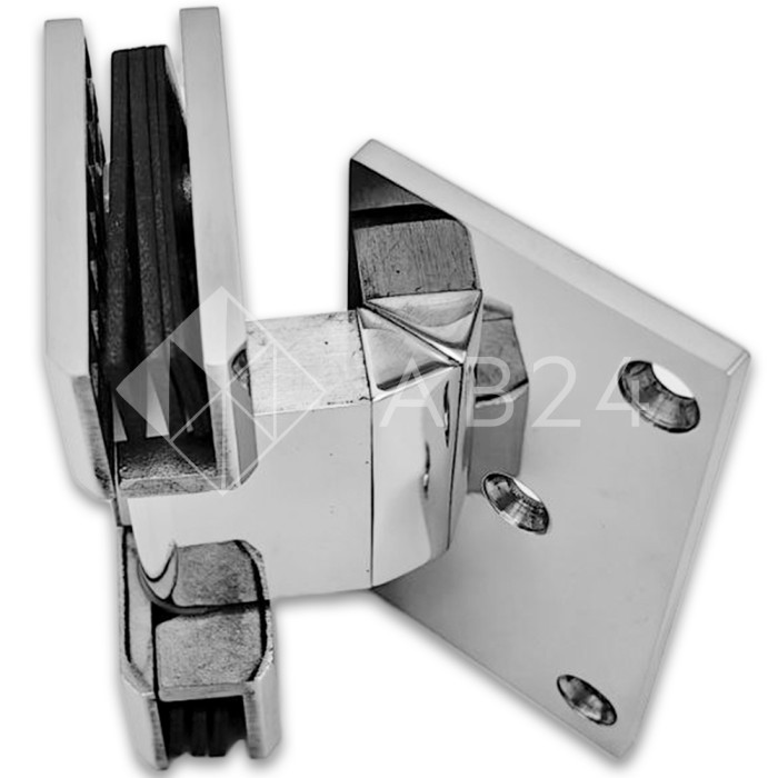 Петля Альфа α FDP-16 стена-стекло 135°, нержавейка/полированный