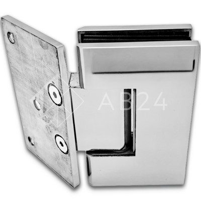 Петля Альфа α FDP-16 стена-стекло 135°, нержавейка/полированный