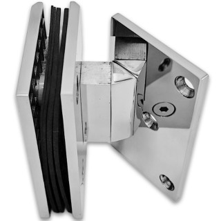 Петля Альфа α FDP-16 стена-стекло 135°, нержавейка/полированный