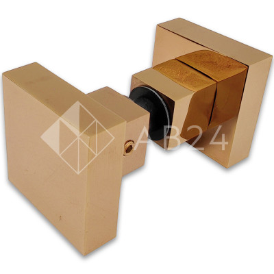 Ручка кноб FDR-31 квадратная, нержавейка/розовое золото