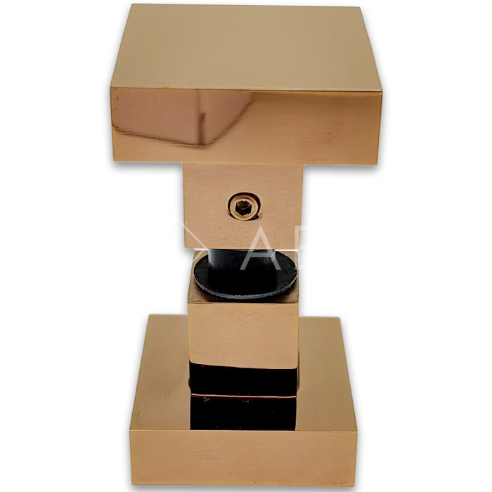 Ручка кноб FDR-31 квадратная, нержавейка/розовое золото