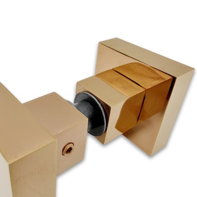 Ручка кноб FDR-31 квадратная, нержавейка/розовое золото