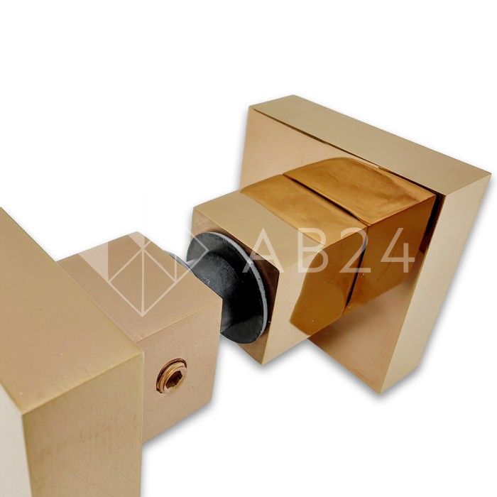 Ручка кноб FDR-31 квадратная, нержавейка/розовое золото