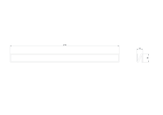 Ручка-купе FDR-303 для стеклянной двери, алюминий/черный