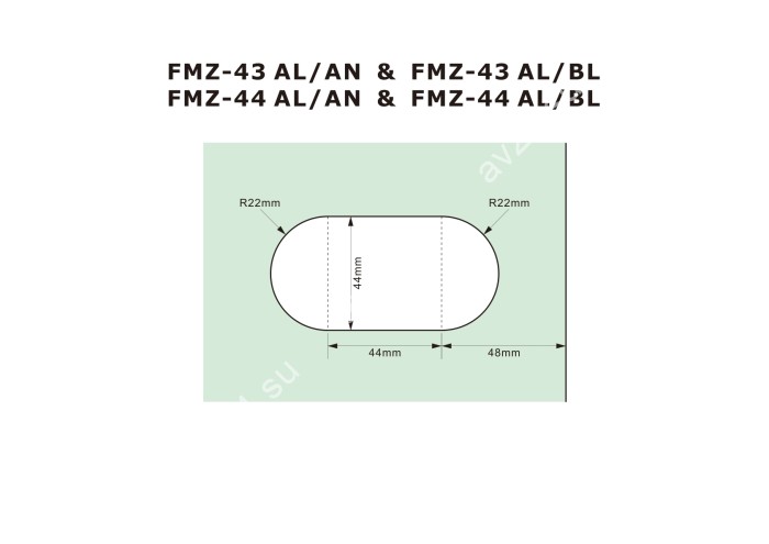 Замок с магнитным ригелем FMZ-44 с ответной частью на стену, с притвором механизм сантехническая защелка/вертушка, алюминий/черный