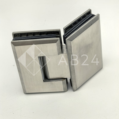 Петля Бета β FDP-24 стекло-стекло 135°, нержавейка/матовый