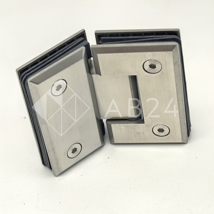 Петля Бета β FDP-24 стекло-стекло 135°, нержавейка/матовый