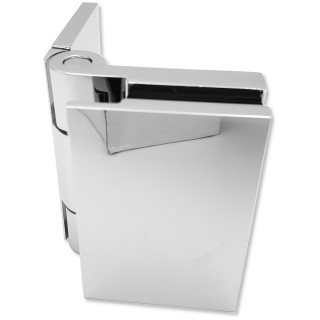 Петля Майя FDP-172 стена-стекло, открывание 90° внутрь, латунь/хром