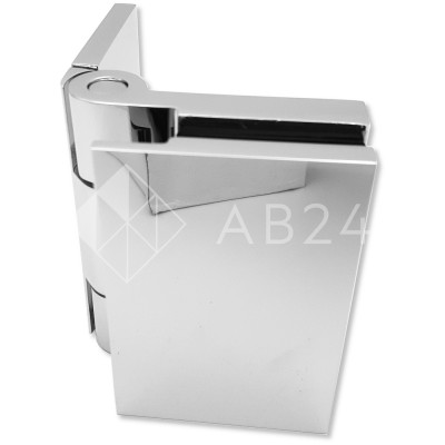 Петля Майя FDP-172 стена-стекло, открывание 90° внутрь, латунь/хром