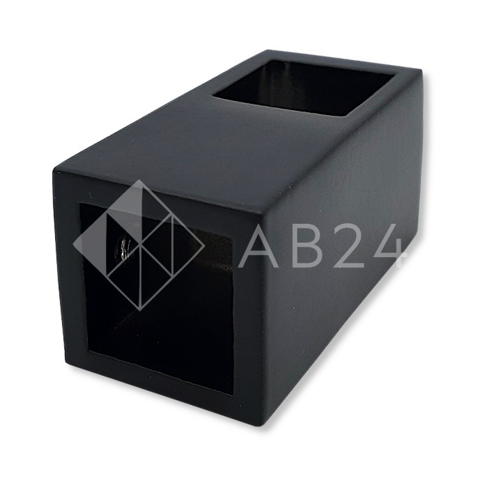 Соединитель FDC-56 трубы 15х15 сквозной Т-образный, нержавейка/черный