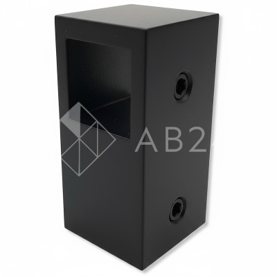 Соединитель FDC-56 трубы 15х15 сквозной Т-образный, нержавейка/черный