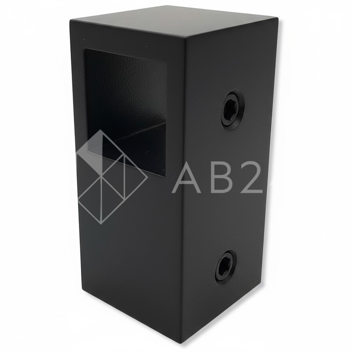 Соединитель FDC-56 трубы 15х15 сквозной Т-образный, нержавейка/черный