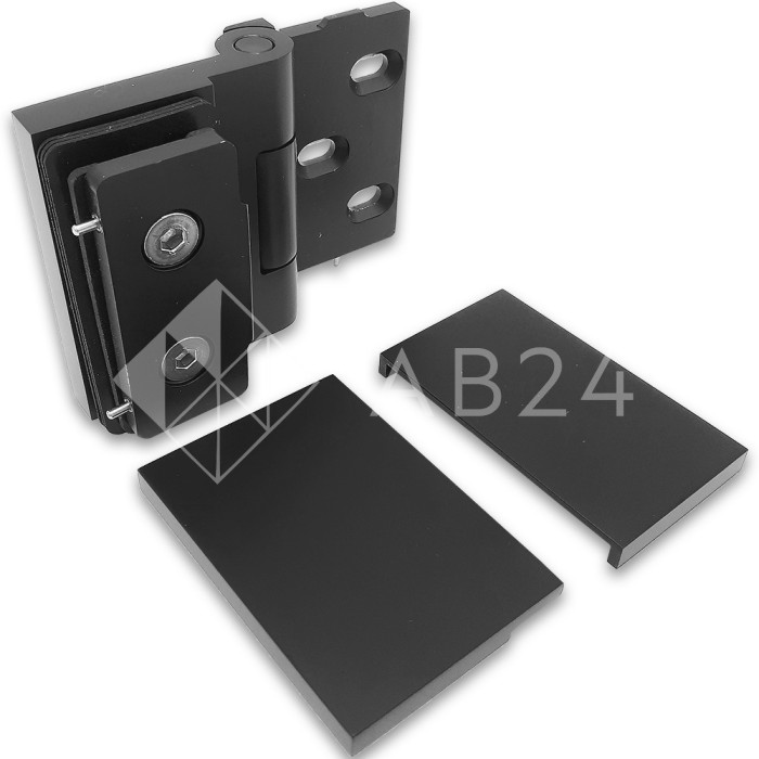 Петля Майя FDP-170 стена-стекло, открывание 90° наружу, латунь/черный