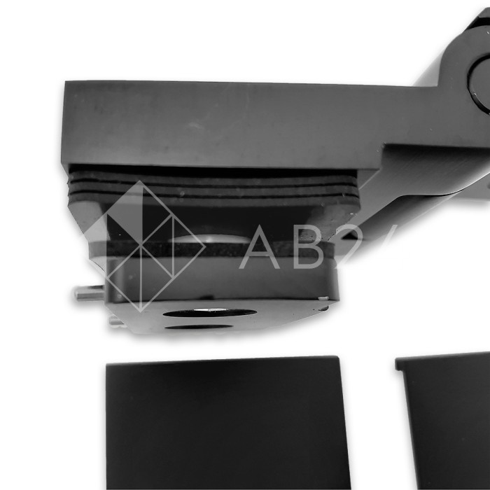 Петля Майя FDP-170 стена-стекло, открывание 90° наружу, латунь/черный