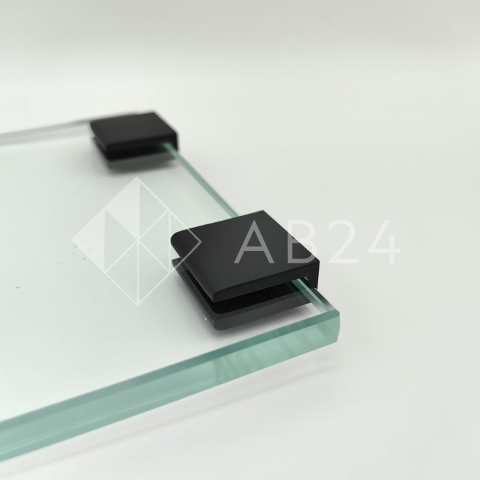 Полкодержатель FDA-20 для стекла 8-10 мм, цинк/черный