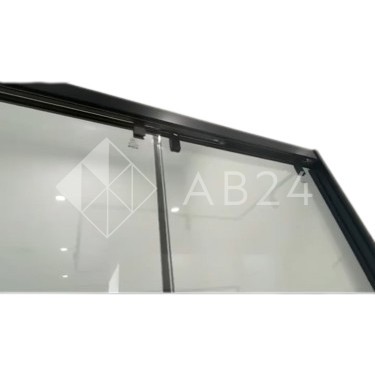 Раздвижная система Нимфа FDS-9.1 в проем телескопическая, нержавейка/черный