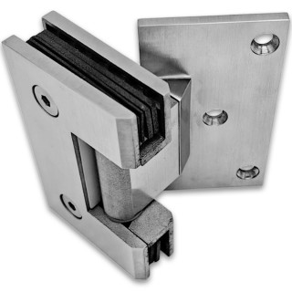 Петля Альфа α FDP-16 стена-стекло 135°, нержавейка/матовый