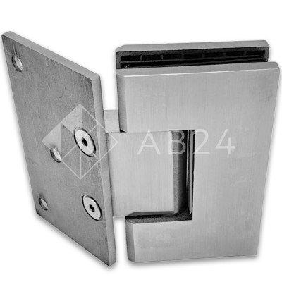 Петля Альфа α FDP-16 стена-стекло 135°, нержавейка/матовый