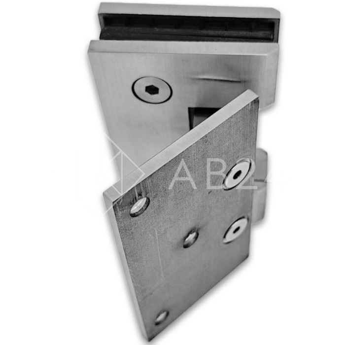 Петля Альфа α FDP-16 стена-стекло 135°, нержавейка/матовый