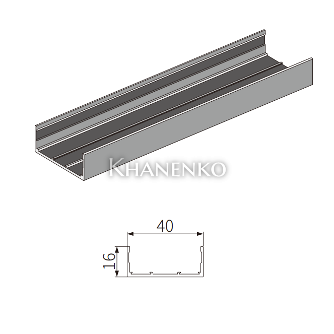 Крышка бокового профиля для стекла, длина 6м (FDS-19), черный FMPA-8.6 AL/BL 