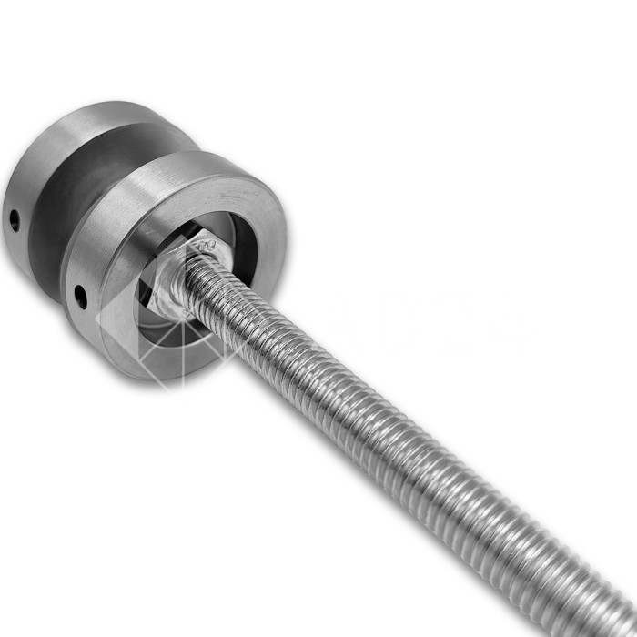 Стеклодержатель FKK-46, 10х10 мм Ø40 мм М10 для стекла, нержавейка/матовый