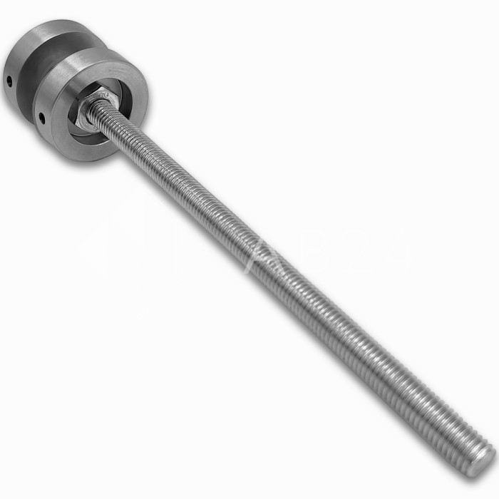 Стеклодержатель FKK-46, 10х10 мм Ø40 мм М10 для стекла, нержавейка/матовый