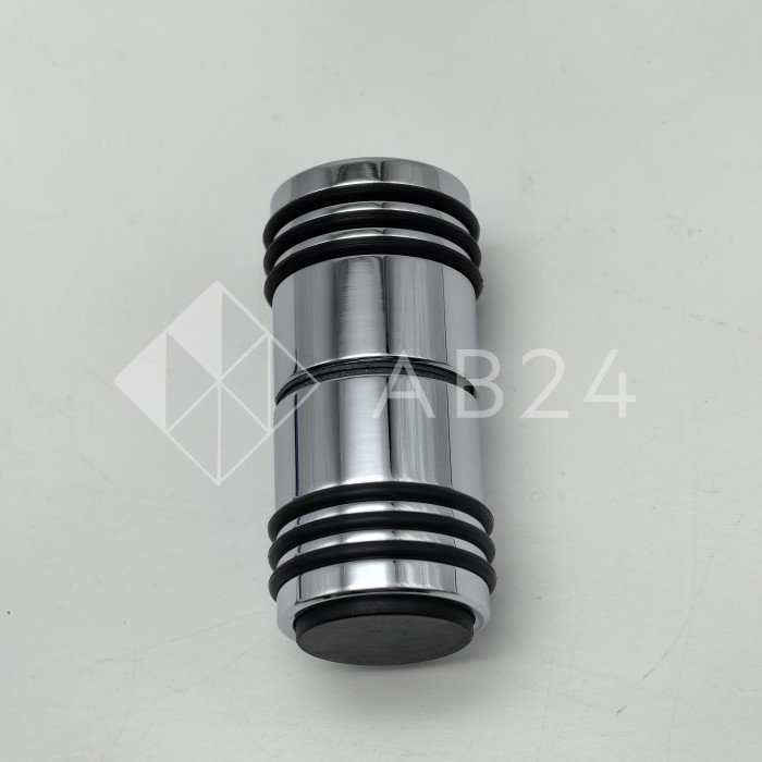 Ручка кноб Йота FDR-141 с одним резиновым торцом, алюминий/хром