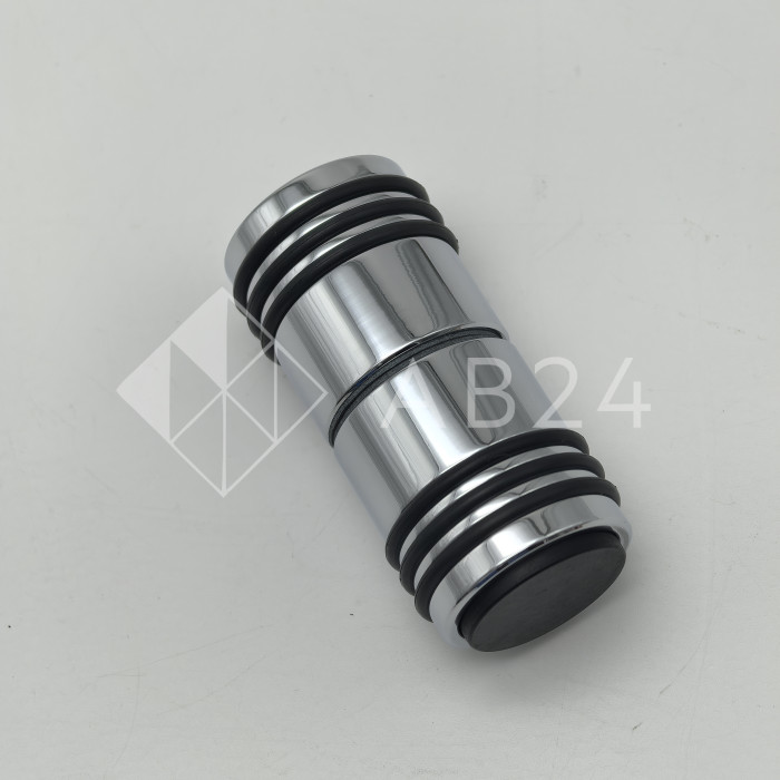 Ручка кноб Йота FDR-141 с одним резиновым торцом, алюминий/хром