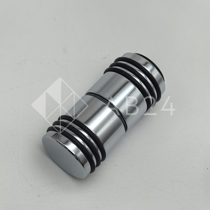 Ручка кноб Йота FDR-141 с одним резиновым торцом, алюминий/хром