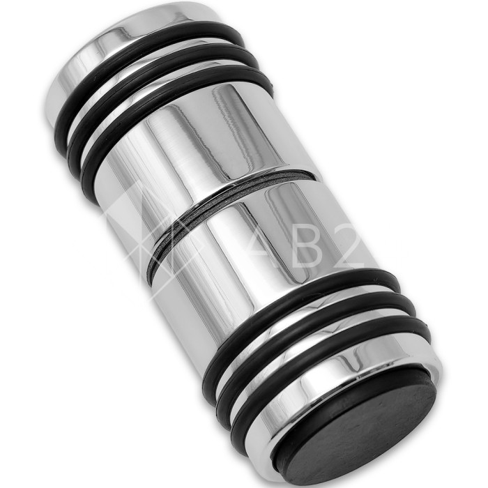 Ручка кноб Йота FDR-141 с одним резиновым торцом, алюминий/хром