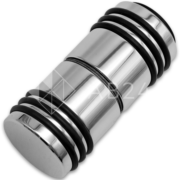 Ручка кноб Йота FDR-141 с одним резиновым торцом, алюминий/хром