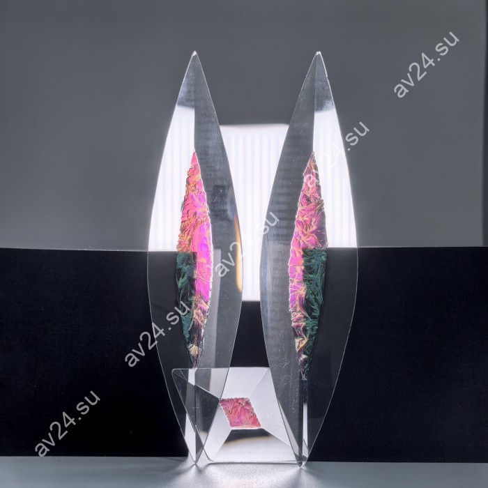 Бевелс AV305 дихроичный (3 элемента) 43 х 394 мм красный мороз